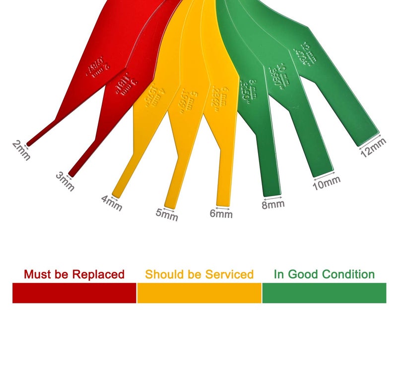ITEQ Brake Lining Thickness Gauge 8 Piece SAE & Metric Steel Constructions - Image 2